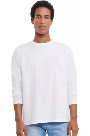 Russell Athletic Unisex klassiek effen t-shirt met lange mouwen voor volwassenen
