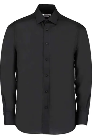 Kustom Heren poplin getailleerd overhemd met lange mouwen