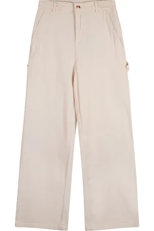 NoBell Zomer broek meisjes wit cargo, twill suca