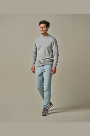 Profuomo Pullover crew neck ls ppwj10001g z2 mid green