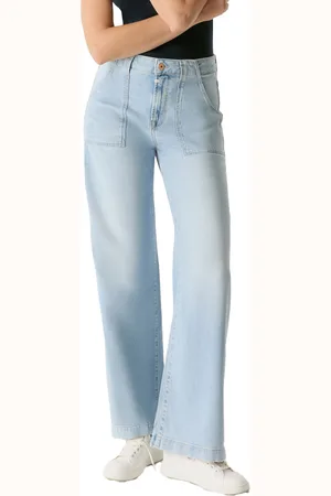 COJ High waist wide leg aqua blue