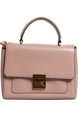 Michael Kors Pink leather logo plaque crossbody mindy tas
