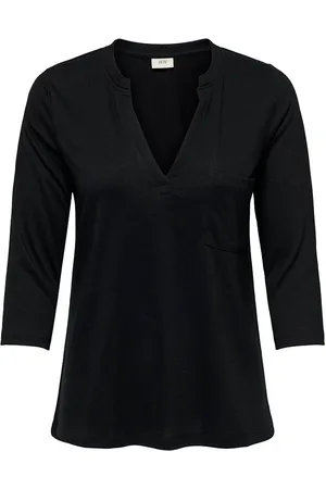JACQUELINE DE YONG Dalila 3/4 v- neck top