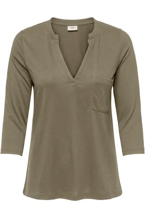 JACQUELINE DE YONG Dalila 3/4 v- neck top