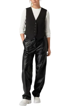 Calvin Klein Broek in leerlook