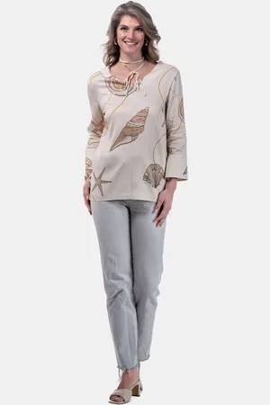 MUCHO GUSTO ® blouse malediven creme zeeschelpenprint