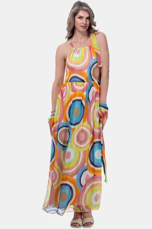 MUCHO GUSTO ® jurk cadiz kleurrijke cirkel print