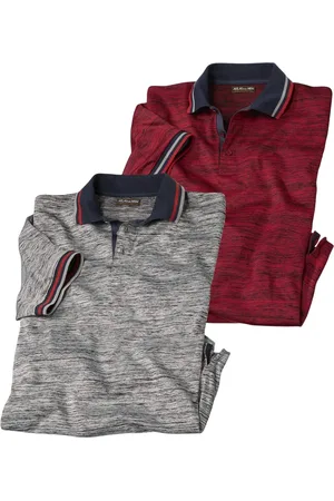 Atlas For Men Heren jersey poloshirt (set van 2)