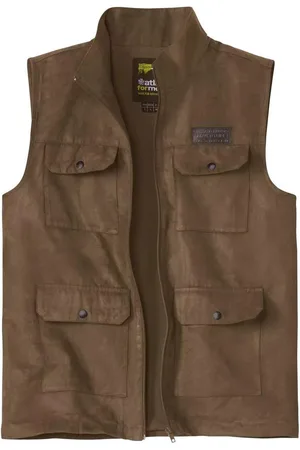Atlas For Men Heren faux suede gilet