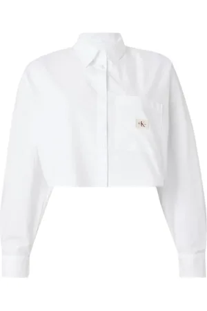 Calvin Klein Label cropped blouse