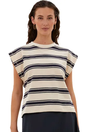 BY-BAR Mason stripe top navy grain