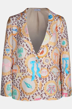 MUCHO GUSTO ® blazer lesbos luipaard rond barokprint