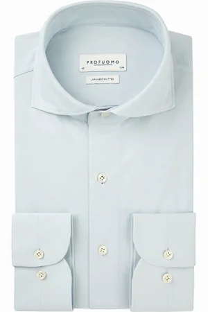 Profuomo Japanese knitted overhemd met lange mouwen