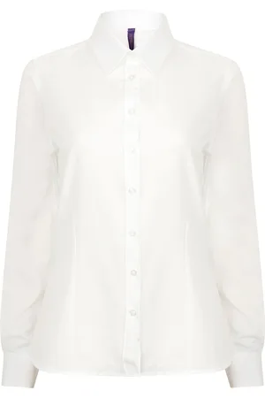 Henbury Dames wicking shirt met lange mouwen