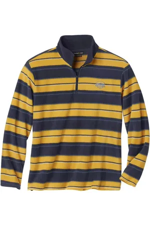 Atlas For Men Heren gestreepte microfleece trui