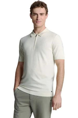 No Excess Pullover short sleeve polo zip soli offwhite
