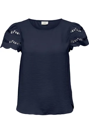 JACQUELINE DE YONG Jdyhannah ss lace top wvn navy