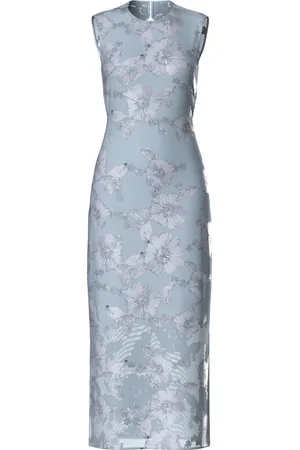 Y.A.S Yasfloree sl long dress s. show halogen blue