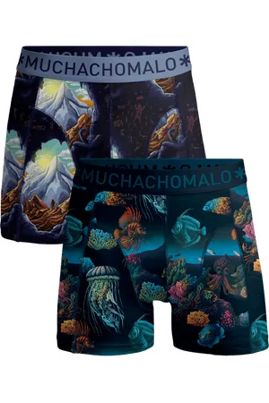 Muchachomalo Jongens 2-pack boxershorts deep sea mountaintops