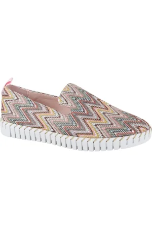 La Strada 24039-6033 pink/yellow dames instappers sportief