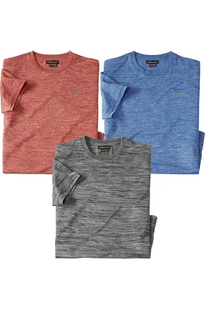Atlas For Men Heren actief gevlekt t-shirt (set van 3)