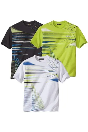 Atlas For Men Sport t-shirt met grafische print voor heren (pak van 3)