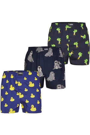 HAPPY SHORTS Wijde boxershorts heren met print 3-pack