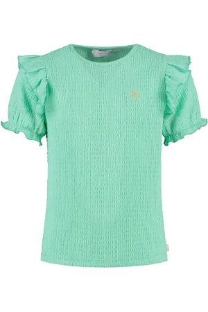 MAYCE Zomer top meisjes mint wrinkel