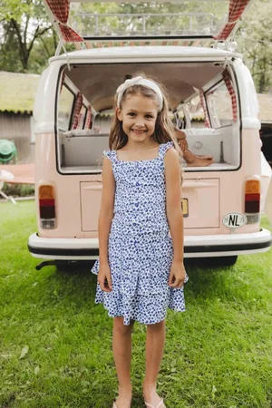 LOOXS Revolution Zomerse top kobalt hartjes voor meisjes in de kleur