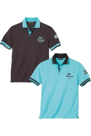 Atlas For Men Heren nautisch polo shirt (pack of 2)