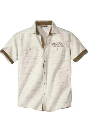 Atlas For Men Heren slub overhemd