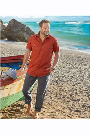 Atlas For Men Heren poplin piloten overhemd