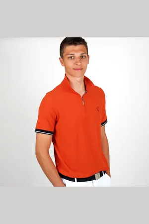 Q1905 Polo shirt stroke rood