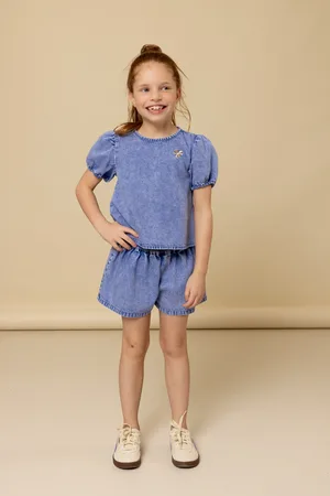 LOOXS Revolution Washed denim short voor meisjes in de kleur