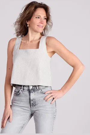 Grace & Mila Peanut cropped top gestreept