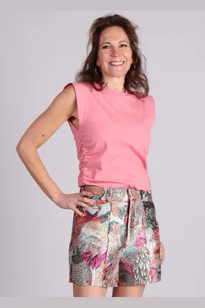 Homage to Denim Homage sleeveless top h gathering