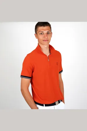 Q1905 Polo shirt stroke rood