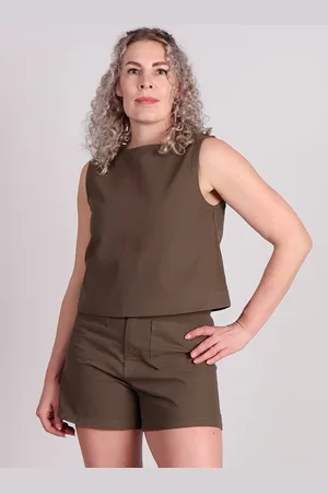 Grace & Mila Pepino cropped top mouwloos