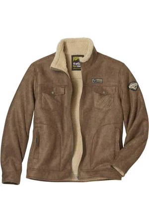 Atlas For Men Heren aviator faux suede jas
