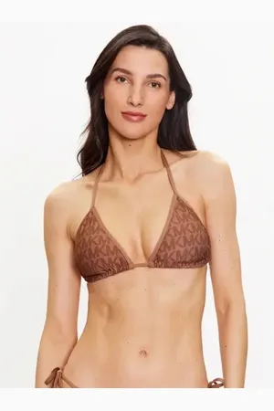 Michael Kors Ignature logo triangle bikini top 220 huk