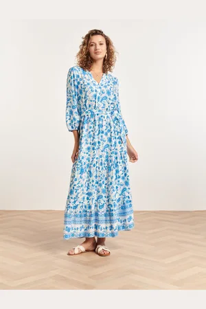 Smashed Lemon 24314 prachtige bloemen paisley maxi jurk |