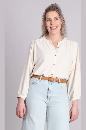 Grace & Mila Portrait blouse mandarijn kraag