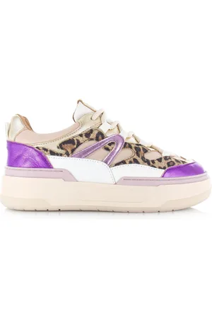 DWRS Dwrs walton leopard sneakers sand lage sneakers dames
