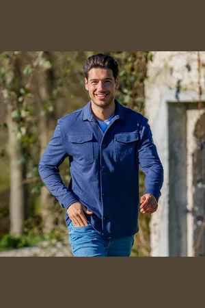 Q1905 Overshirt andel donker melange