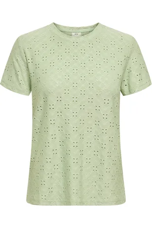 JACQUELINE DE YONG Cathinka s/s tag top jrs noos 15158450 smoke green