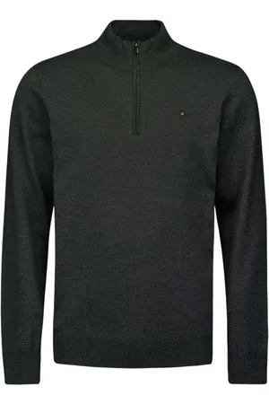 No Excess Pullover half zip 2 coloured melang dark grey