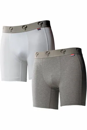 Q1905 Boxer 2-pack white / grey