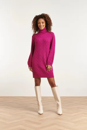 Smashed Lemon 23603 oversized coltrui jurk met pofmouwenprachtig