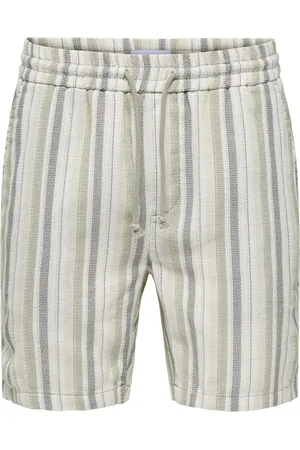 Only & Sons Onstrev life reg stru stripe shorts 22026950 seagrass
