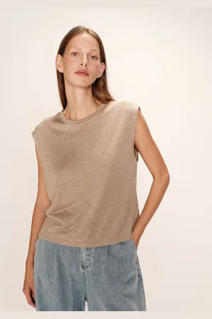 Grace & Mila Rimbaud top glitter taupe